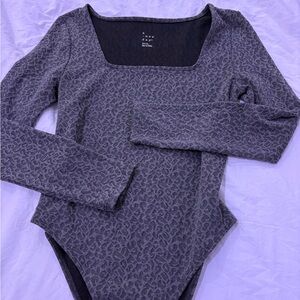 a new day Charcoal Patterned Bodysuit